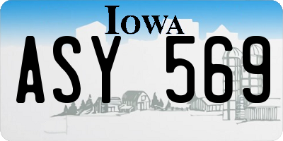 IA license plate ASY569