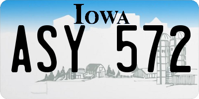 IA license plate ASY572