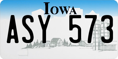 IA license plate ASY573