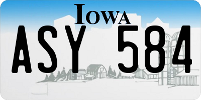IA license plate ASY584