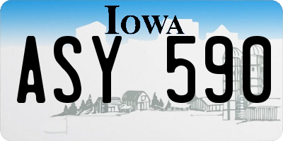 IA license plate ASY590