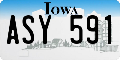 IA license plate ASY591