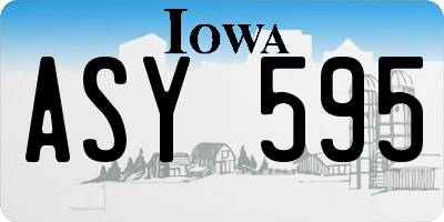 IA license plate ASY595