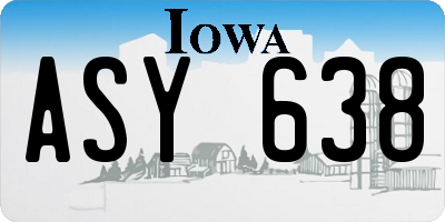 IA license plate ASY638