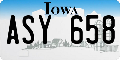 IA license plate ASY658