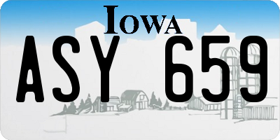 IA license plate ASY659