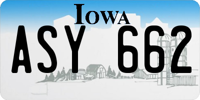 IA license plate ASY662
