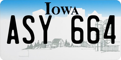 IA license plate ASY664
