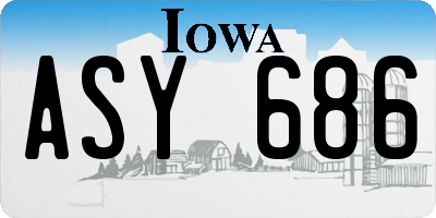 IA license plate ASY686