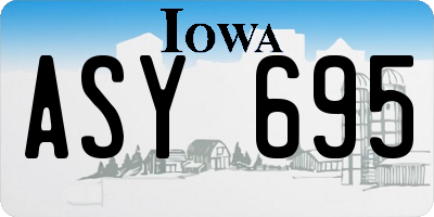 IA license plate ASY695
