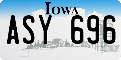 IA license plate ASY696