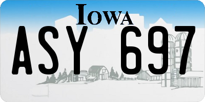 IA license plate ASY697