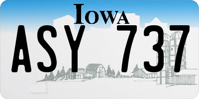 IA license plate ASY737
