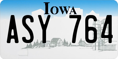 IA license plate ASY764