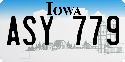 IA license plate ASY779