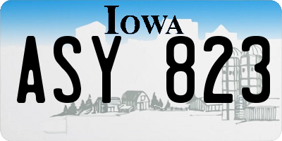 IA license plate ASY823