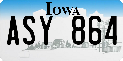 IA license plate ASY864