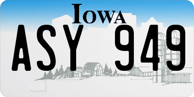 IA license plate ASY949
