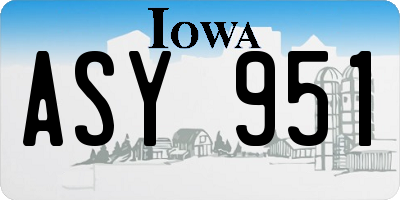 IA license plate ASY951