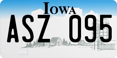 IA license plate ASZ095