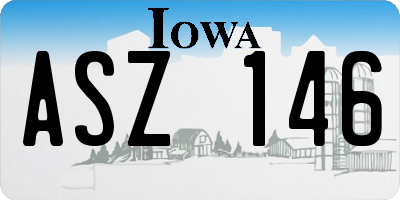 IA license plate ASZ146