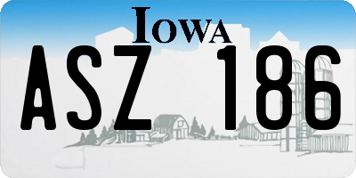 IA license plate ASZ186