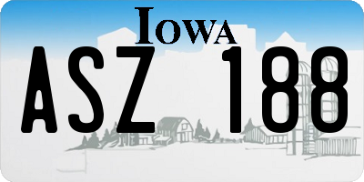 IA license plate ASZ188