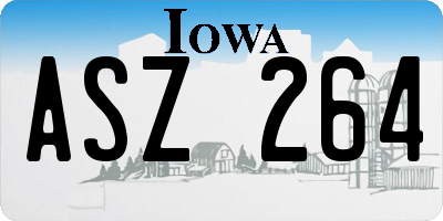 IA license plate ASZ264
