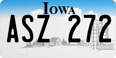 IA license plate ASZ272