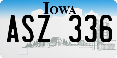 IA license plate ASZ336