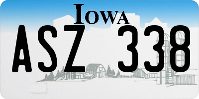 IA license plate ASZ338