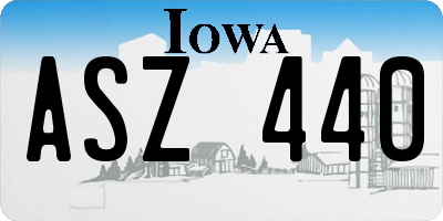 IA license plate ASZ440