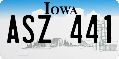 IA license plate ASZ441