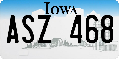 IA license plate ASZ468