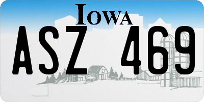 IA license plate ASZ469