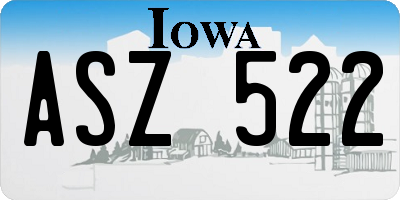 IA license plate ASZ522