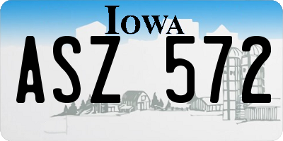 IA license plate ASZ572