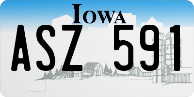 IA license plate ASZ591