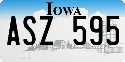 IA license plate ASZ595