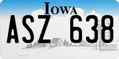 IA license plate ASZ638