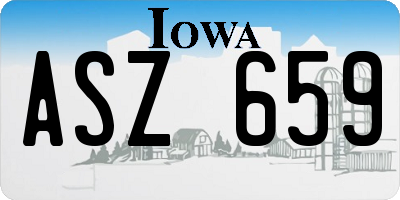 IA license plate ASZ659