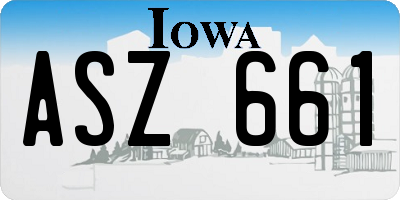 IA license plate ASZ661