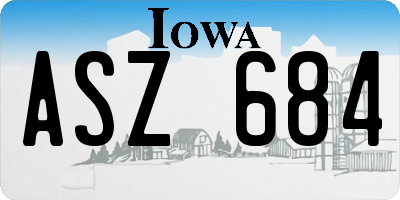 IA license plate ASZ684