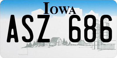 IA license plate ASZ686