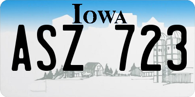 IA license plate ASZ723