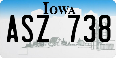 IA license plate ASZ738