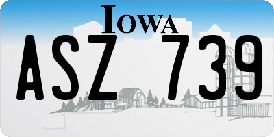 IA license plate ASZ739