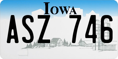 IA license plate ASZ746