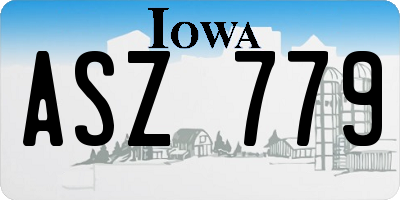IA license plate ASZ779