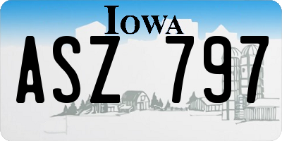 IA license plate ASZ797